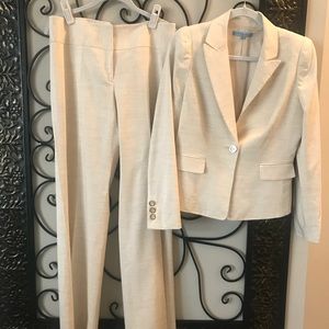 Antonio Melani Classic Pants Suit Sz 6 Linen Blend
